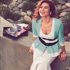 Mint peplum blazer/cardigan